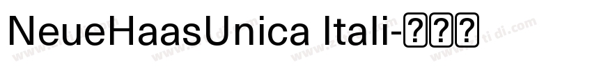 NeueHaasUnica Itali字体转换